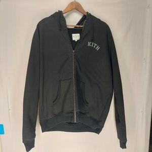 Kith heavy weight zip-up hoodie black size xl